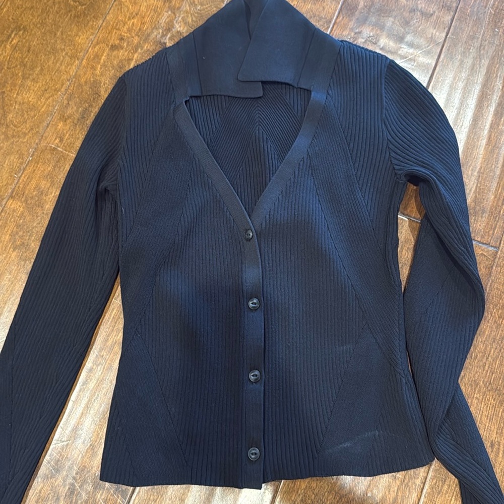 Rag and bone fitted long sleeve black